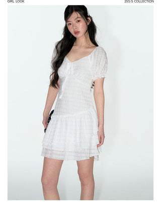 [TAKEANAP] plaid V-neck dress
