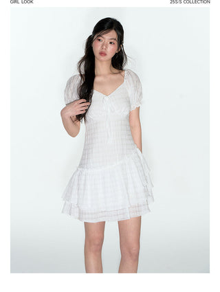 [TAKEANAP] plaid V-neck dress