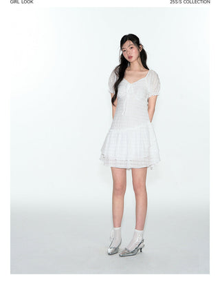 [TAKEANAP] plaid V-neck dress