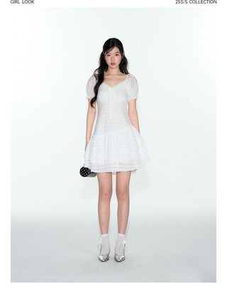 [TAKEANAP] plaid V-neck dress