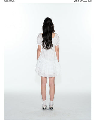 [TAKEANAP] plaid V-neck dress