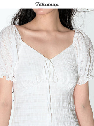 [TAKEANAP] plaid V-neck dress
