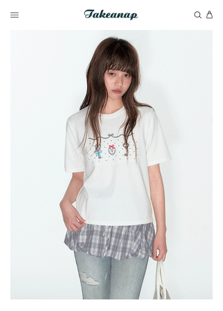 [TAKEANAP] embroidery key tee