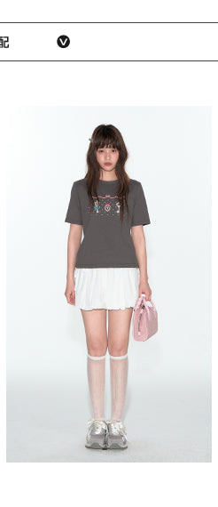 [TAKEANAP] embroidery key tee