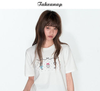 [TAKEANAP] embroidery key tee