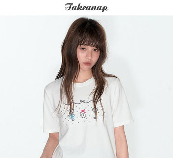 [TAKEANAP] embroidery key tee