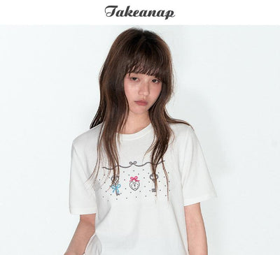 [TAKEANAP] embroidery key tee