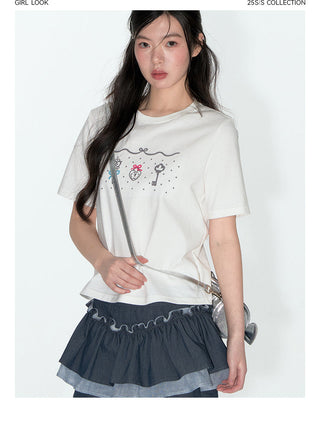 [TAKEANAP] embroidery key tee