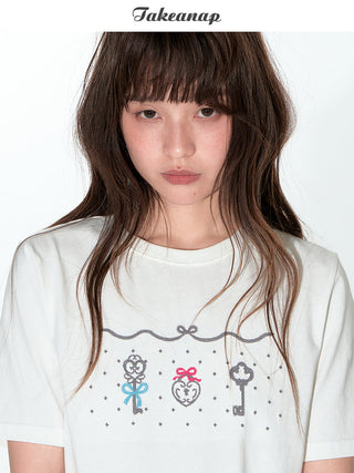 [TAKEANAP] embroidery key tee