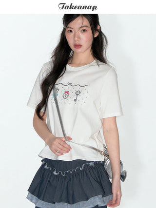 [TAKEANAP] embroidery key tee