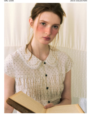 [TAKEANAP] polka dot mesh culottes
