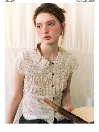 [TAKEANAP] polka dot mesh culottes