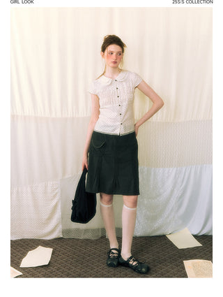 [TAKEANAP] polka dot mesh culottes