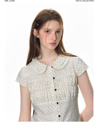 [TAKEANAP] polka dot mesh culottes