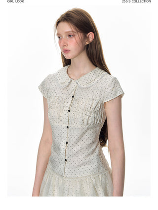 [TAKEANAP] polka dot mesh culottes