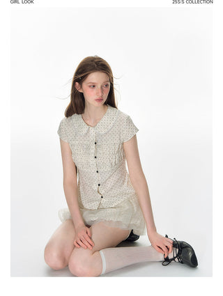 [TAKEANAP] polka dot mesh culottes