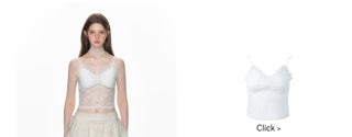 [TAKEANAP] polka dot mesh culottes