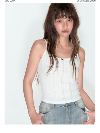 [TAKEANAP] lace spaghetti-strap dress