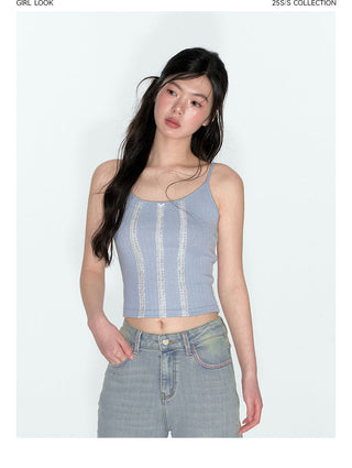 [TAKEANAP] lace spaghetti-strap dress