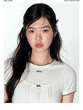 [TAKEANAP] lace spaghetti-strap dress