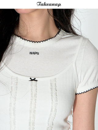 [TAKEANAP] lace spaghetti-strap dress