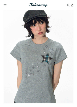 [TAKEANAP] embroidered tee
