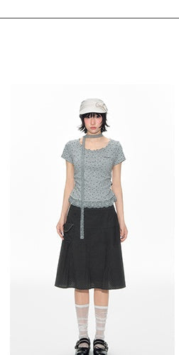 [TAKEANAP] texture lace tee