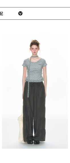 [TAKEANAP] texture lace tee