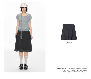 [TAKEANAP] texture lace tee
