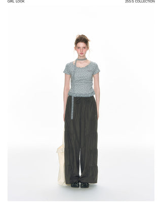 [TAKEANAP] texture lace tee