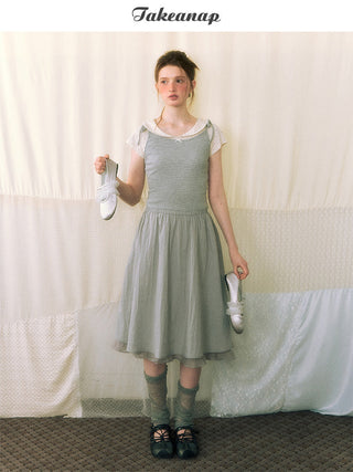 [TAKEANAP] splicing sling dress