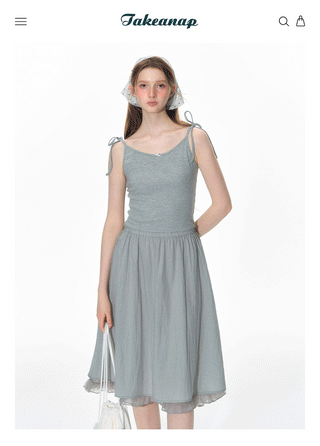 [TAKEANAP] splicing sling dress