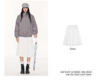 [TAKEANAP] polka dot hooded jacket