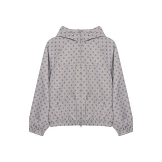 [TAKEANAP] polka dot hooded jacket