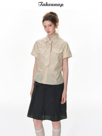[TAKEANAP] preppy pleated skirt