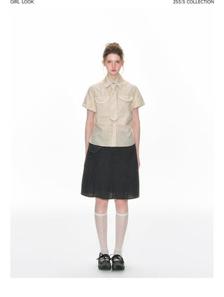 [TAKEANAP] preppy pleated skirt