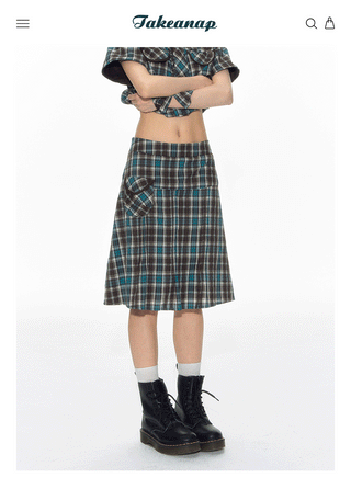 [TAKEANAP] preppy pleated skirt