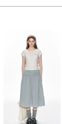 [TAKEANAP] polka dot collar tee