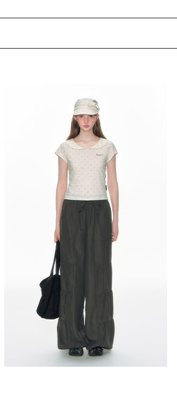 [TAKEANAP] polka dot collar tee