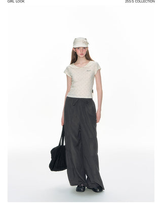 [TAKEANAP] polka dot collar tee