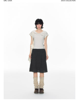 [TAKEANAP] polka dot collar tee