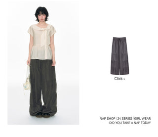 [TAKEANAP] doll lace-up shirt