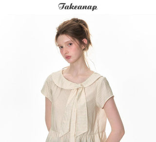 [TAKEANAP] doll lace-up shirt