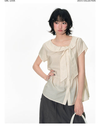 [TAKEANAP] doll lace-up shirt