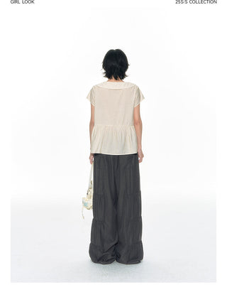 [TAKEANAP] doll lace-up shirt
