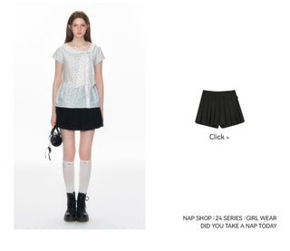 [TAKEANAP] doll lace-up shirt