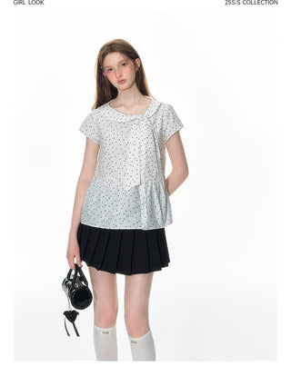 [TAKEANAP] doll lace-up shirt