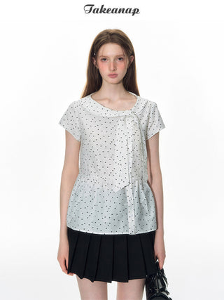 [TAKEANAP] doll lace-up shirt