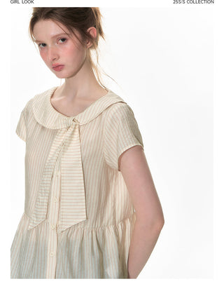 [TAKEANAP] doll lace-up shirt