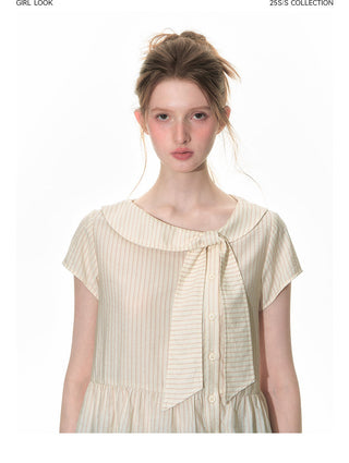 [TAKEANAP] doll lace-up shirt